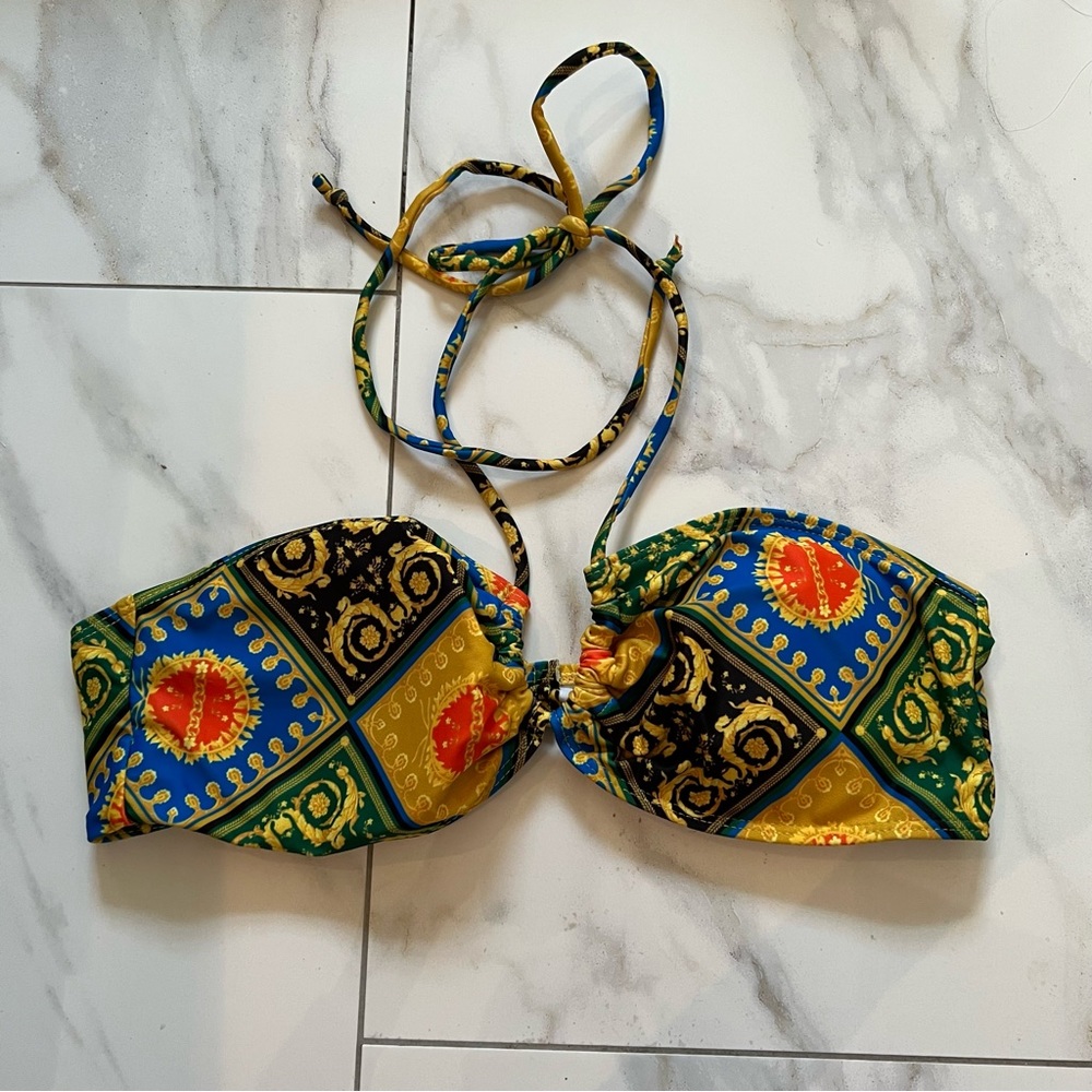 Trendy Paisley Print Patchwork Adjustable Halter … - image 4